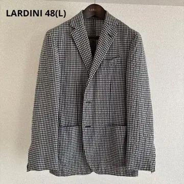 LARDINI 테일러드 자켓 깅엄 체크 48/L