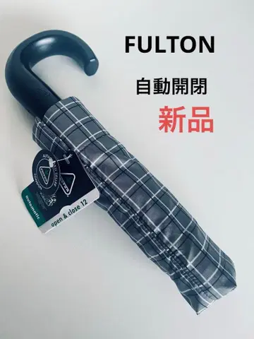FULTON 접이식 우산 자동 개폐 체크 무늬 FULTON
