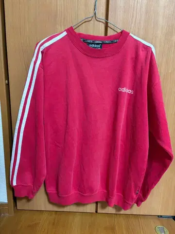 adidas 아디다스 맨투맨 트레이닝복 빨간색 구제 의류