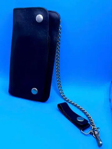 가죽 트래커 지갑 체인 포함
