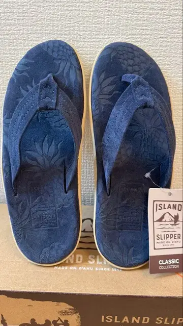 ISLAND SLIPPER BEAMS 별주 샌들 파인애플 패턴 미사용