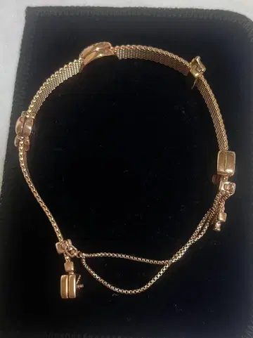 PANDORA 팔찌 메쉬 골드 컬러 17cm