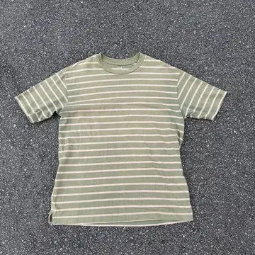 GAP 보더 T셔츠 카키