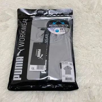 PUMA WORKWEAR 푸마 반팔 지퍼 셔츠 LL 그레이