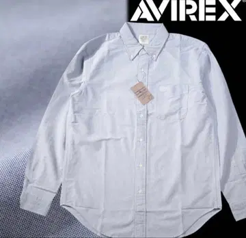 [미사용 미개봉] AVIREX 긴팔 옥스퍼드 셔츠 L 블루