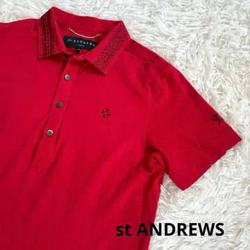 세인트 앤드류스 st ANDREWS 피케 셔츠 M 사이즈 레드