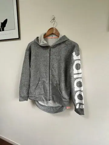adidas 풀 집업 후드티 그레이