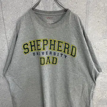 JAN SPORT 셰퍼드 대학 칼리지 DAD 프린트 T셔츠 2XL
