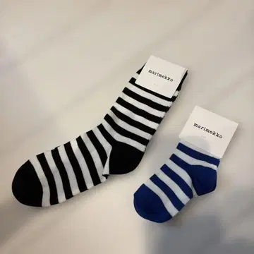 marimekko 키즈 여성용 양말 2족 세트 마리메꼬 보더