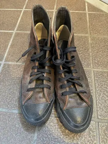 컨버스 us 80s 브라운 가죽