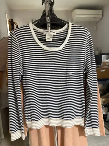 SONIA RYKIEL 보더 긴팔 티셔츠