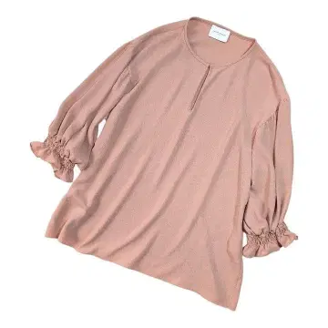 UNITED ARROWS 오부소매 블라우스 베이지