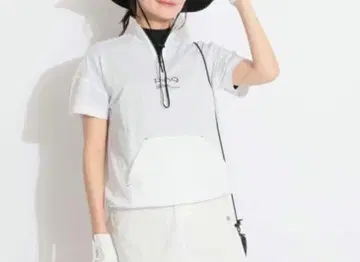 핑 하프 지퍼 축구 반팔 풀오버 골프웨어 여성용
