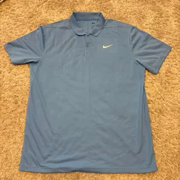나이키 DRI-FIT 피케 셔츠 라이트 블루 L 사이즈