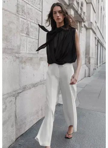 ZARA 다트 와이드 팬츠