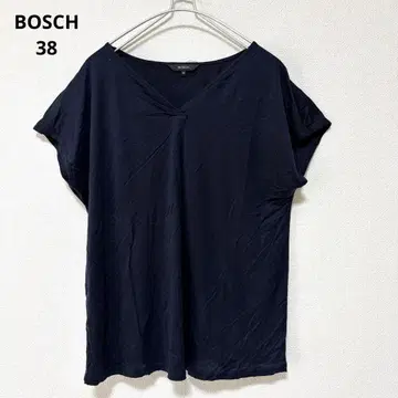 BOSCH V넥 프렌치 슬리브 티셔츠 리오셀 100% 네이비 38
