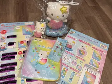 산리오 헬로키티 뽑기 4점 세트 포스터 포함 2등 봉제 인형 있음