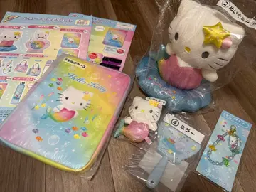 산리오 헬로키티 뽑기 인어공주 봉제 인형 멀티 케이스 등 덤 포함