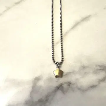 목걸이 silver x 10K 별 모양 각인 있음