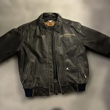 Harley-Davidson 천연 가죽 자켓 블랙