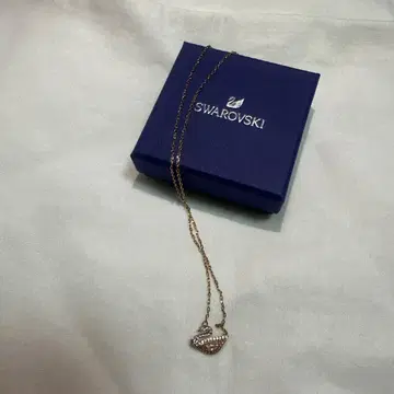 Swarovski 스완 목걸이 핑크 골드