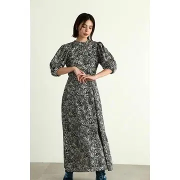 JILL STUART 롱 원피스 불규칙 도트 4 L 사이즈 상당