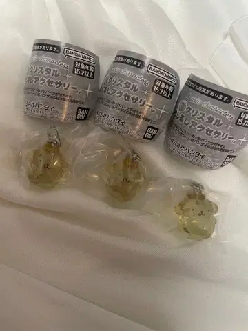 산리오 크리스탈 메지루시 액세서리 폼폼푸딩 3개 세트 1