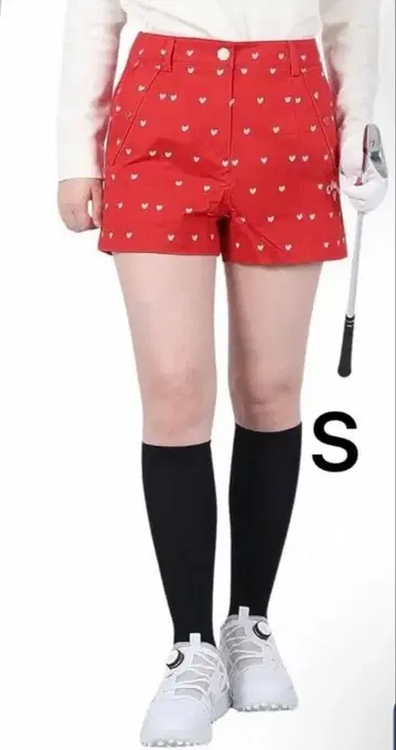 [ S ] 캘러웨이 여성용 숏팬츠 하트 프린트 골프