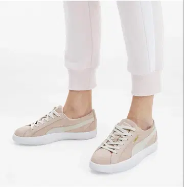 PUMA 스웨이드 스니커즈 핑크 골드 23.5cm
