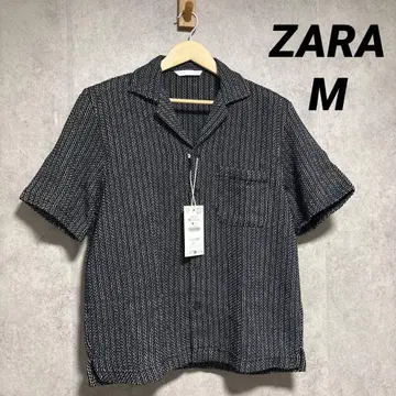 ZARA 자라 텍스처 자카드 셔츠 M