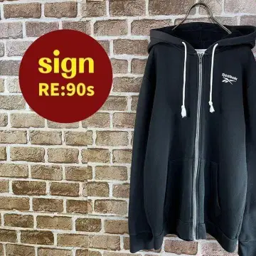 Reebok 리복 원포인트 로고 집업 후드티