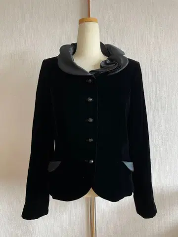 컨디션 최상 HANAE MORI 하나에모리 벨벳 자켓 로즈 38