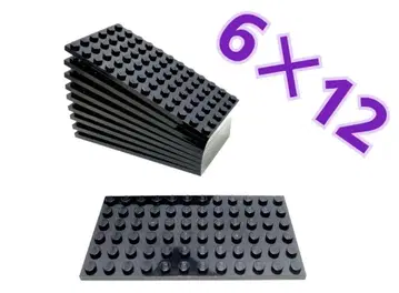 레고 10개 블랙 6 x 12 플레이트