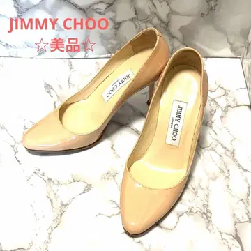 JIMMY CHOO 패턴트 레더 펌프스 베이지