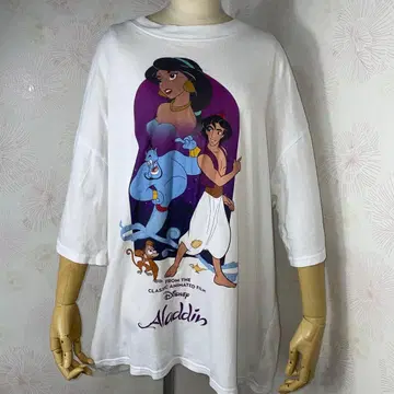 Disney 알라딘 T셔츠 화이트 M사이즈