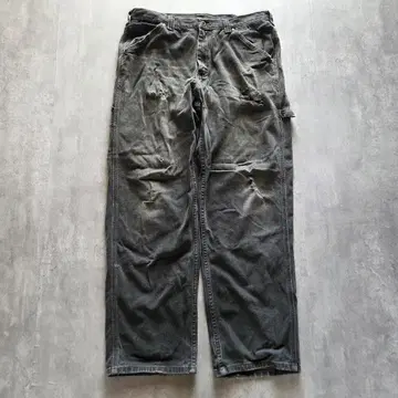 90s LEE 블랙 데님 페인터 팬츠 W36