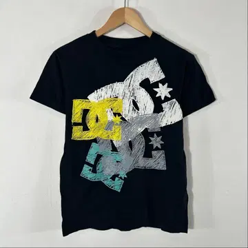 DC Shoes 반팔 T셔츠 로고 프린트 블랙 S