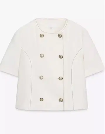 ZARA 자라 린넨 숏 슬리브 블레이저