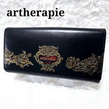 artherapie 알세라피 장지갑 블랙 가죽 장미 고딕 엠보