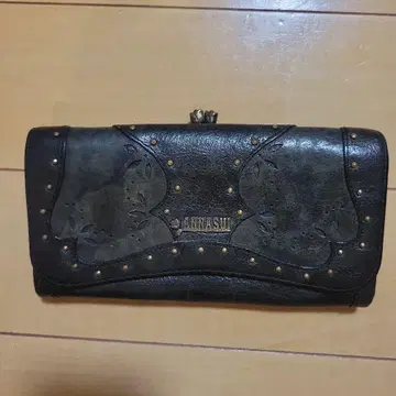 ANNA SUI 장지갑 가마구치 스터드 플라워 모티브