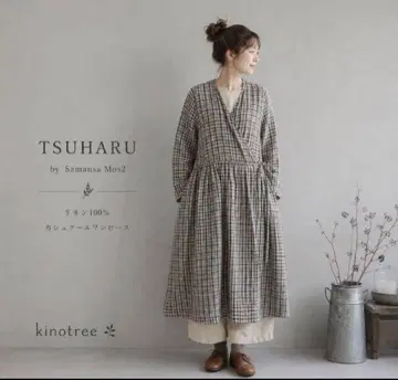 TSUHARU by Samansa Mos2 린넨 카슈쿨 원피스