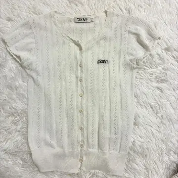 GROVE KOI KNIT CARDIGAN 화이트 완판템