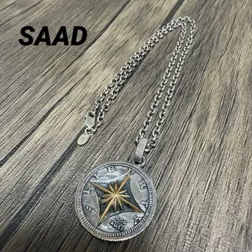 SAAD 실버 925 50센트 동전 모티브
