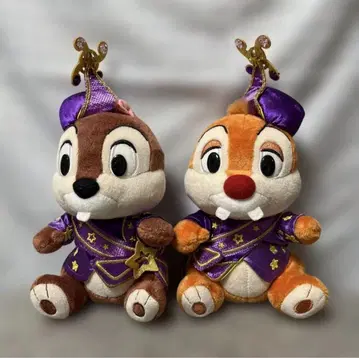 디즈니랜드 40주년 칩과 데일 봉제 인형 약 20cm