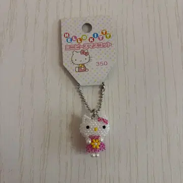 키티 미니 비즈 마스코트 키링 Hello Kitty