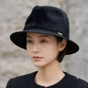 [새상품급] 슈퍼 두퍼햇 퍼 버킷햇 블랙