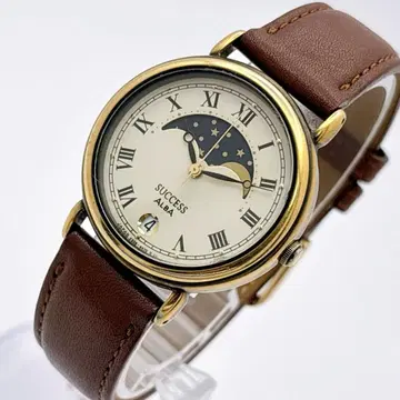 레어 SEIKO ALBA 서세스 문페이즈 새상품 배터리 교환 완료 330