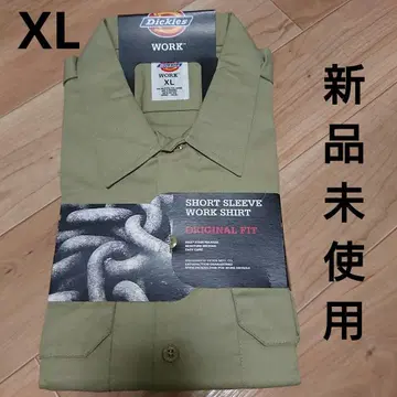 미사용 새상품 Dickies 디키즈 [XL] 반팔 셔츠 카키