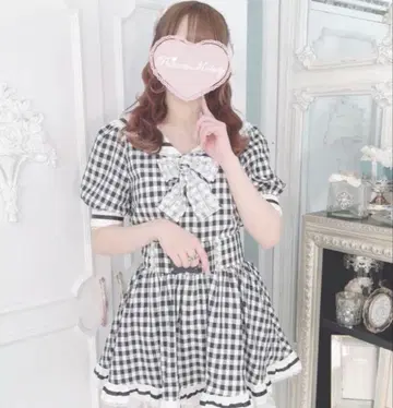 Princess Melody 깅엄 체크 세일러 셋업 MARS