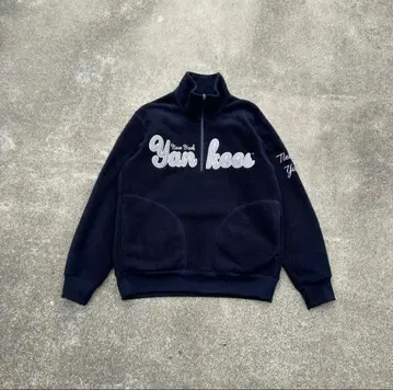 90s 올드 유니클로 x 양키스 하프 지퍼 플리스 MLB 오타니 쇼헤이
